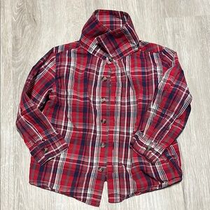 4/$20 Plaid Kids Shirt - Red and Blue